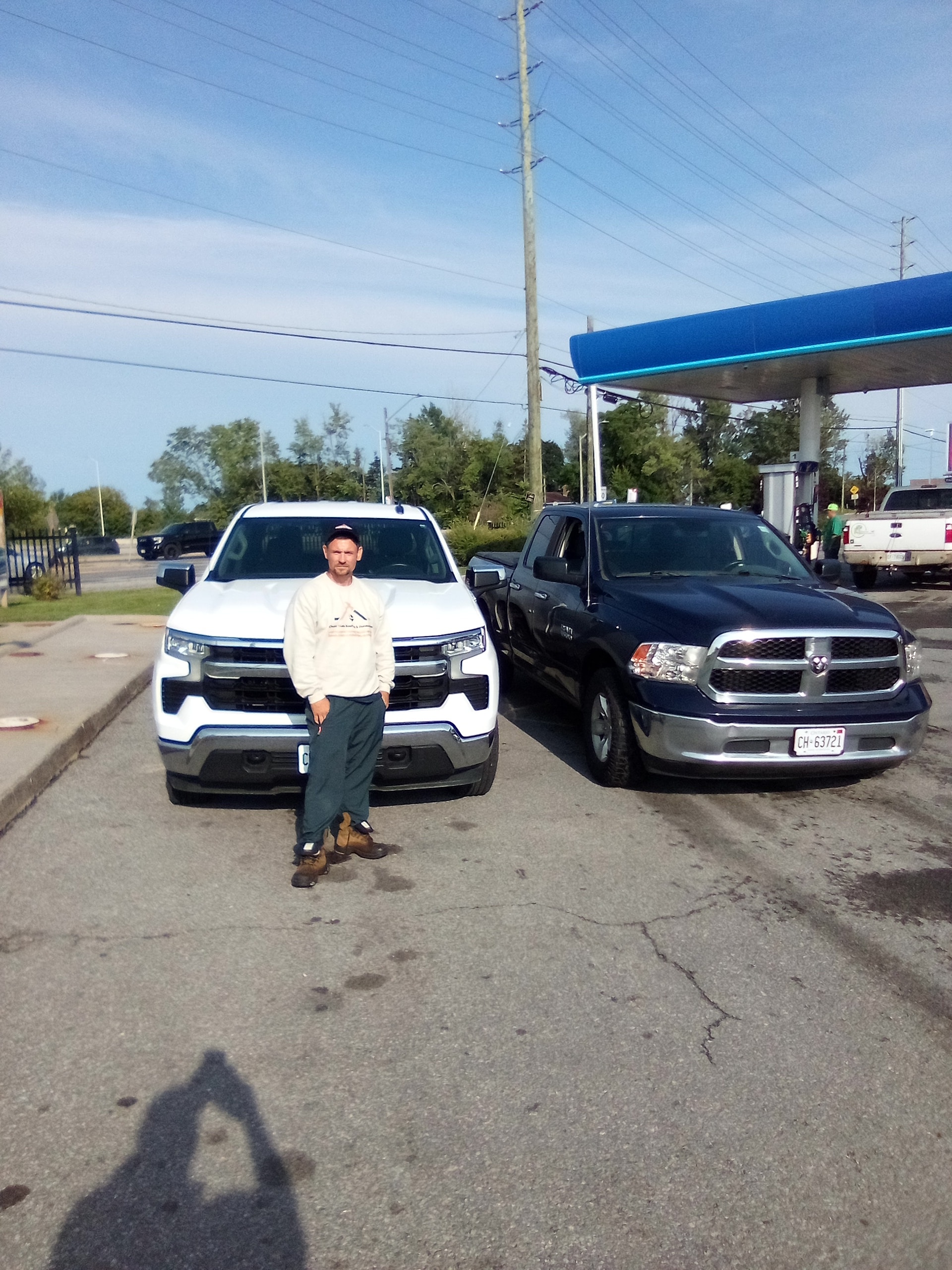 Clean Slate Roofing fleet — two new company trucks