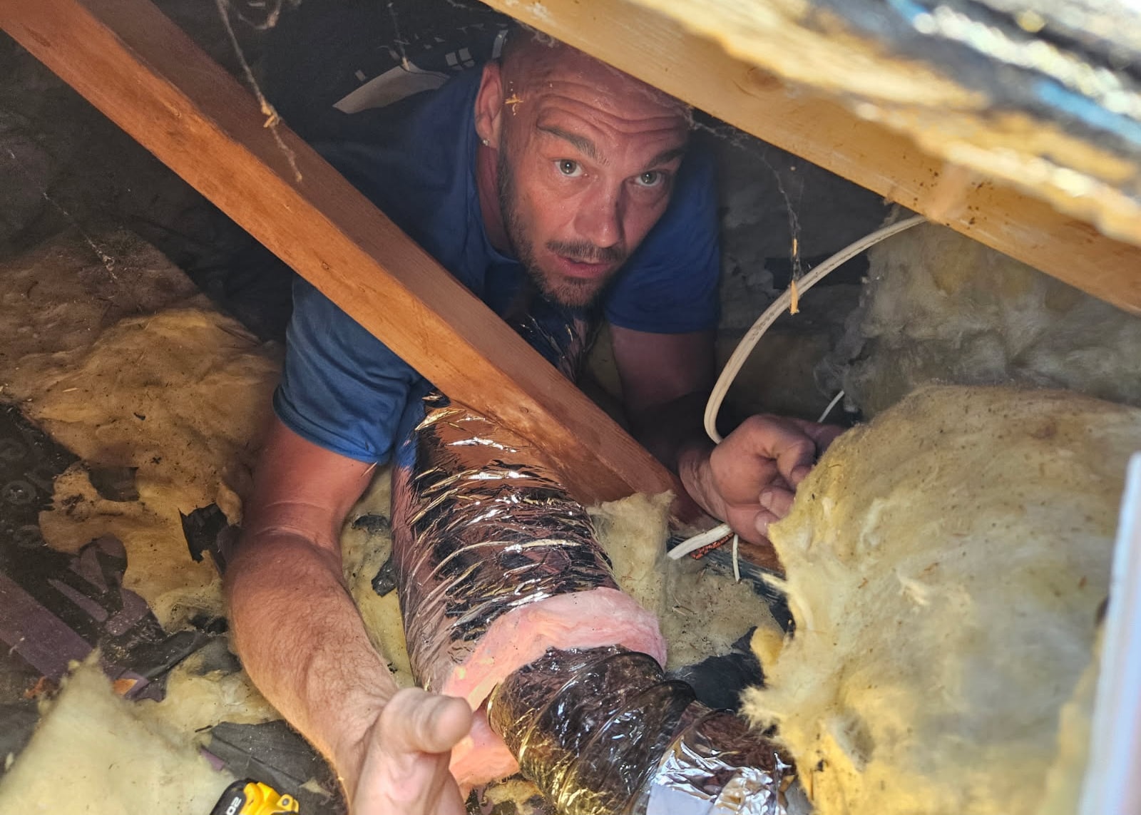 Major roof repair — damaged section repaired by Clean Slate crew